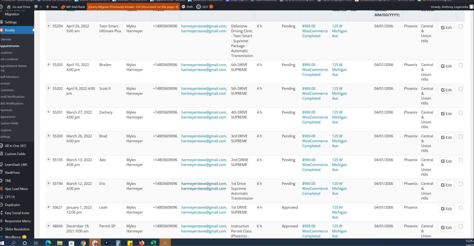 Student scheduled remaining lessons online and was able to add a 1st ...