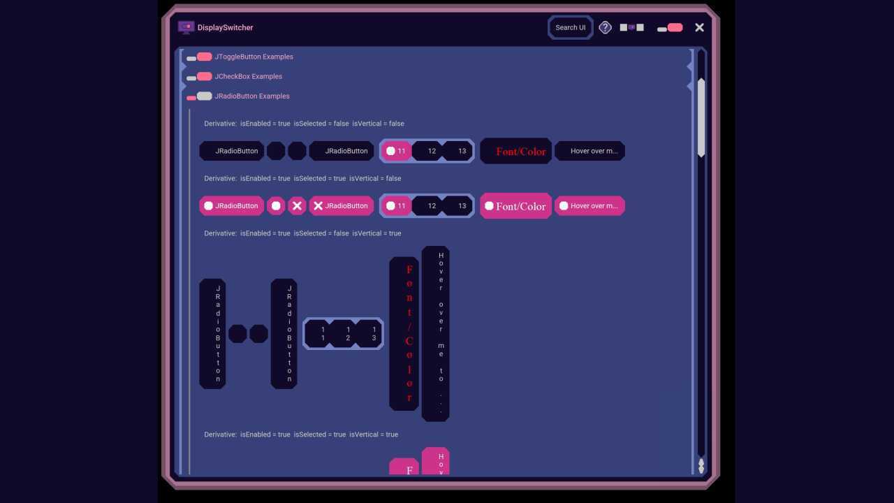UI:  Radio Buttons