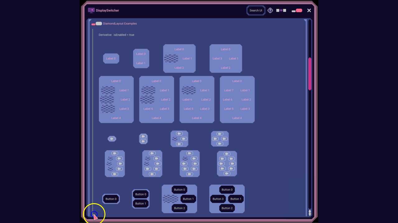 UI:  Diamond Layout