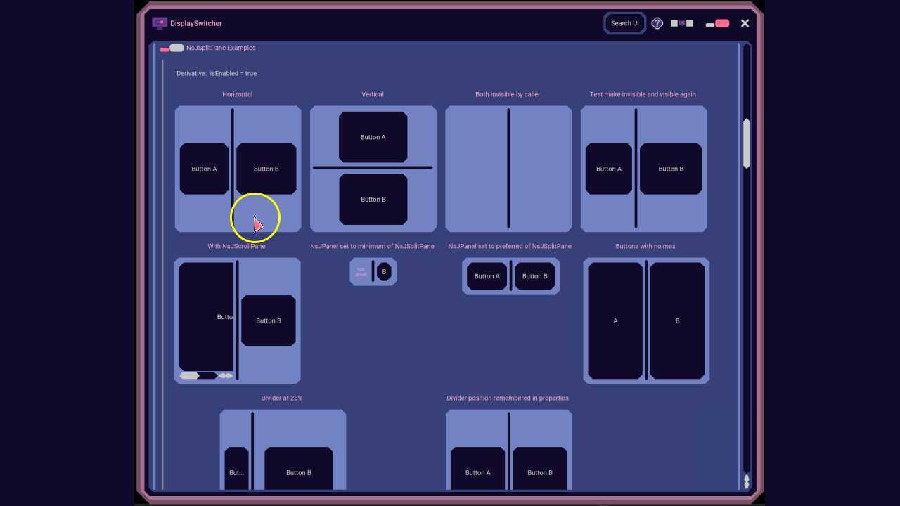 UI:  Split Panes