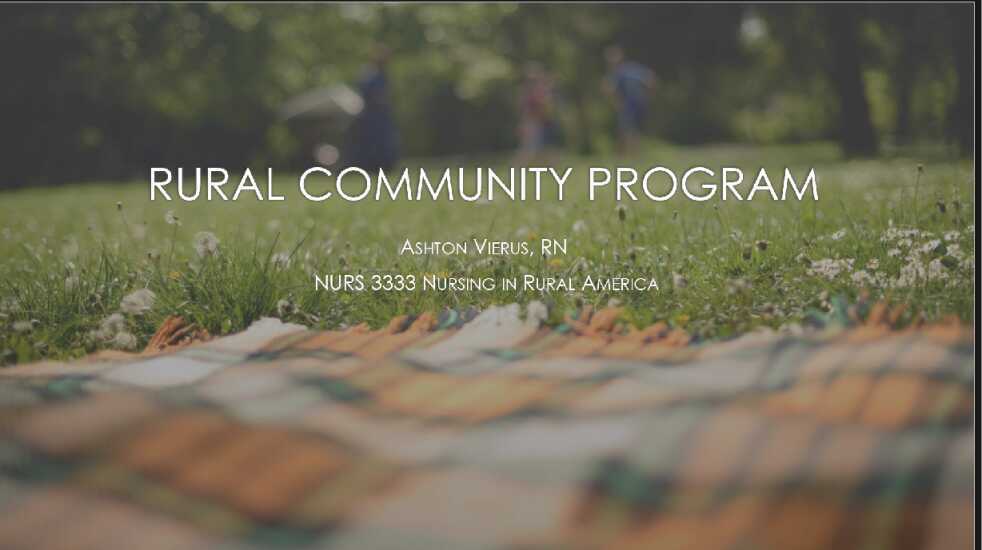 Rural Community Program