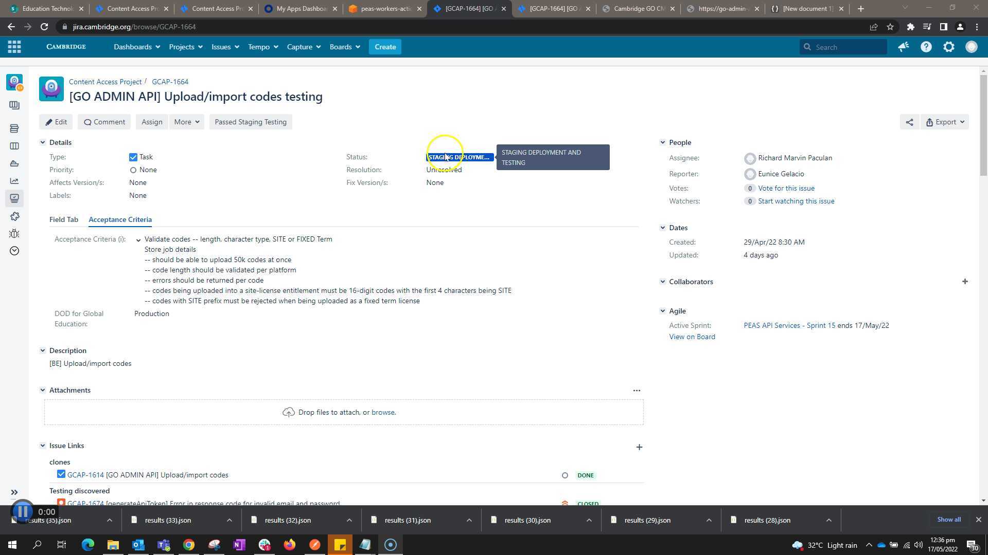 [STG] GCAP-1664 Import Codes