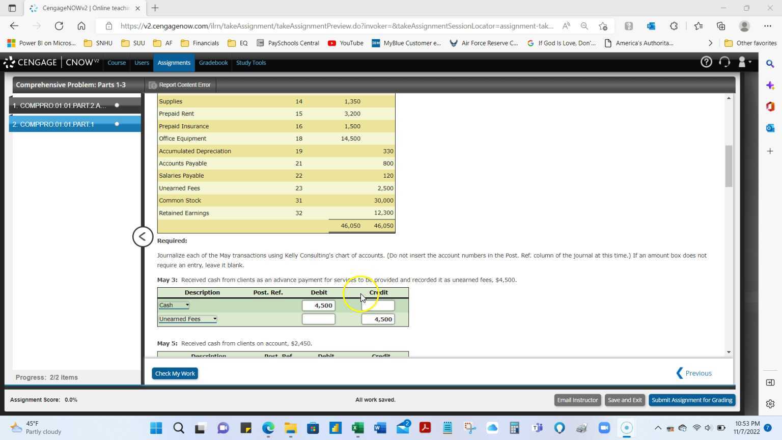 Comprehensive Problem 1-3
