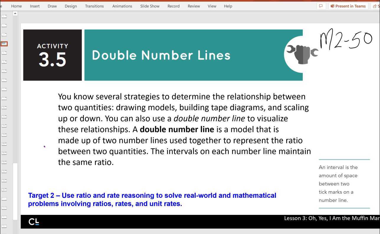 Double number line