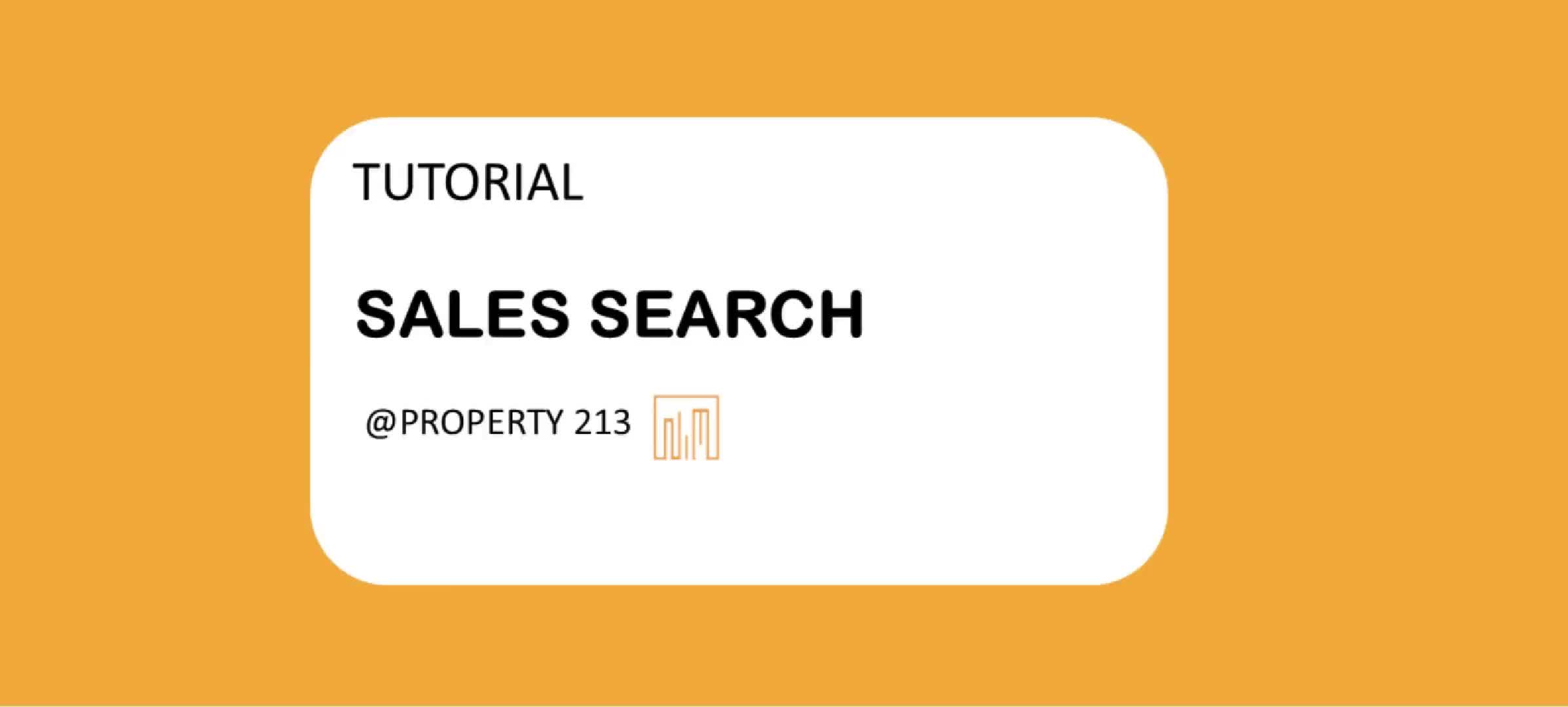 How to use sales search