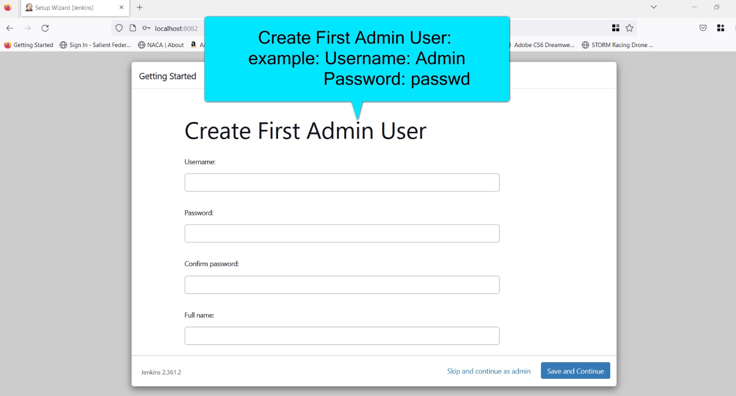 Create Jenkins Admin User