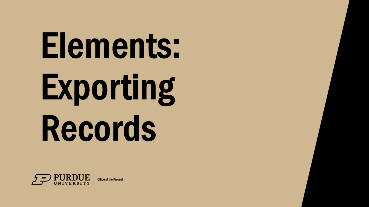 How to Export Records from a Module in Elements