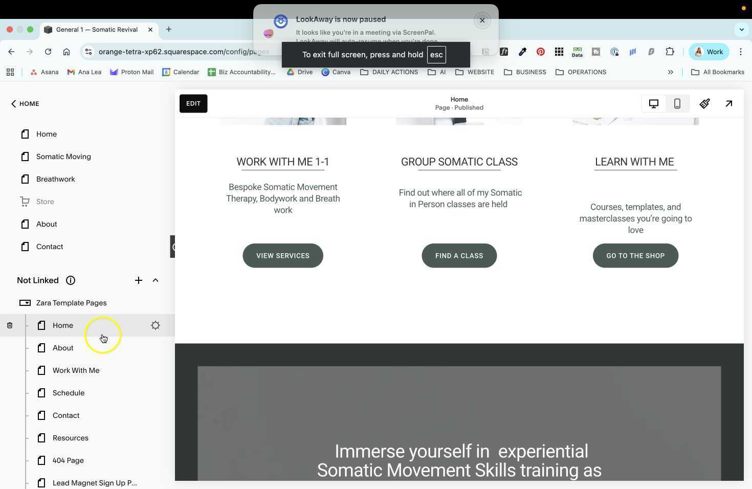 Customizing Template Pages with Existing Content