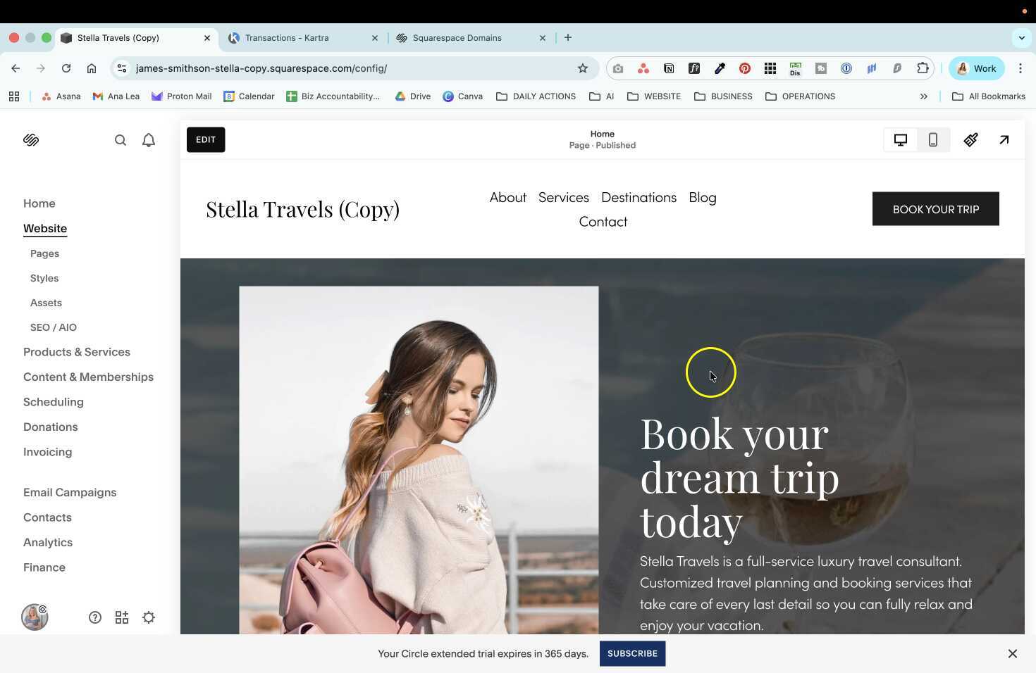 Transferring Domain to New Website