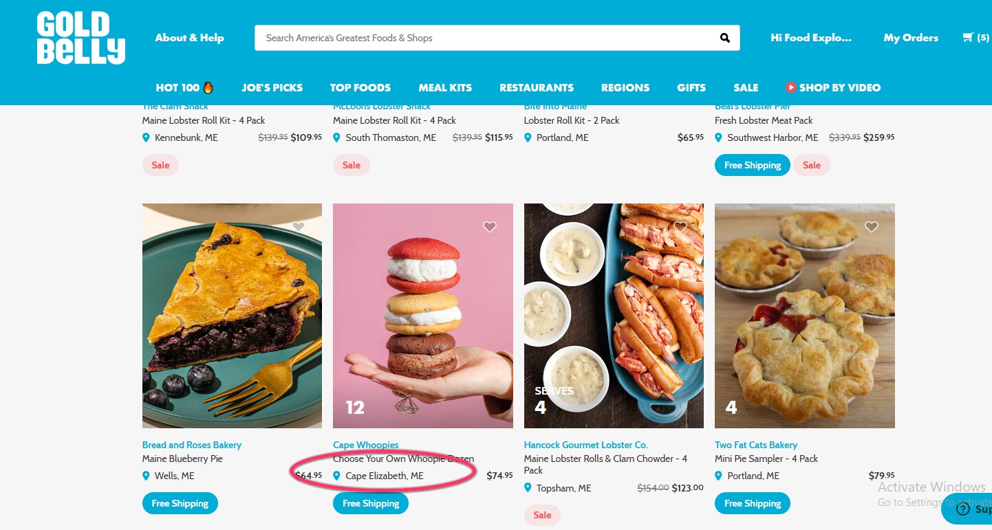 Snip Best food gifts from Maine Goldbelly and 4 more pages Profile 1